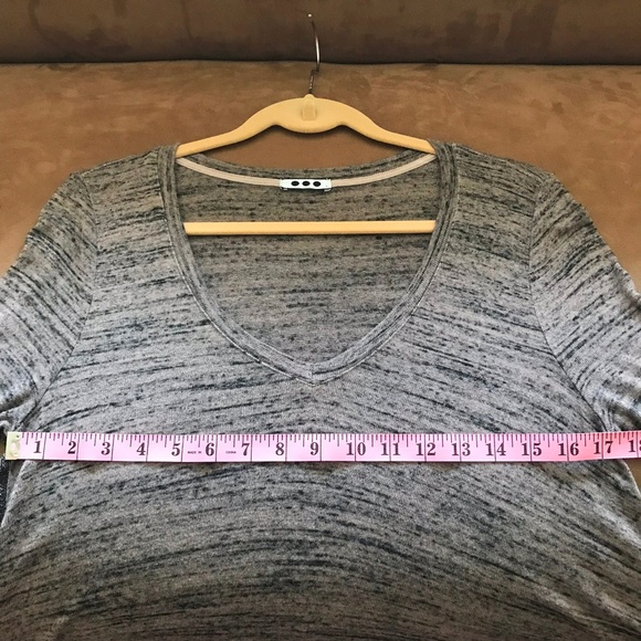 Three Dots Asymmetrical Long Tunic Top L - Picture 3 of 6